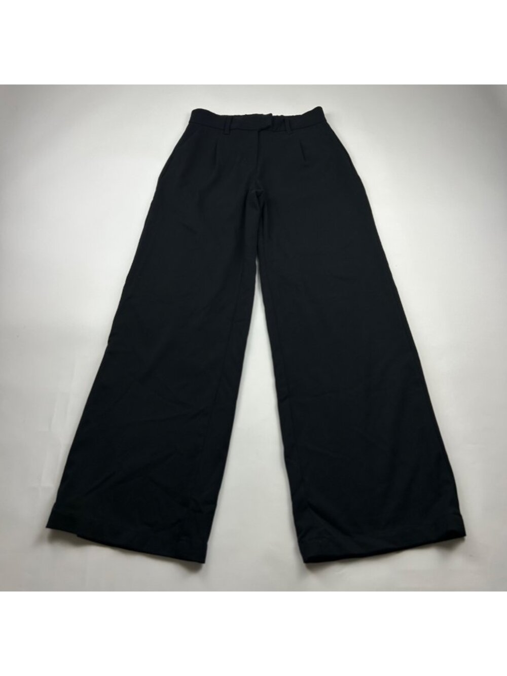 American Eagle Black Soft Drape Wide Leg Canvas Pant 000R